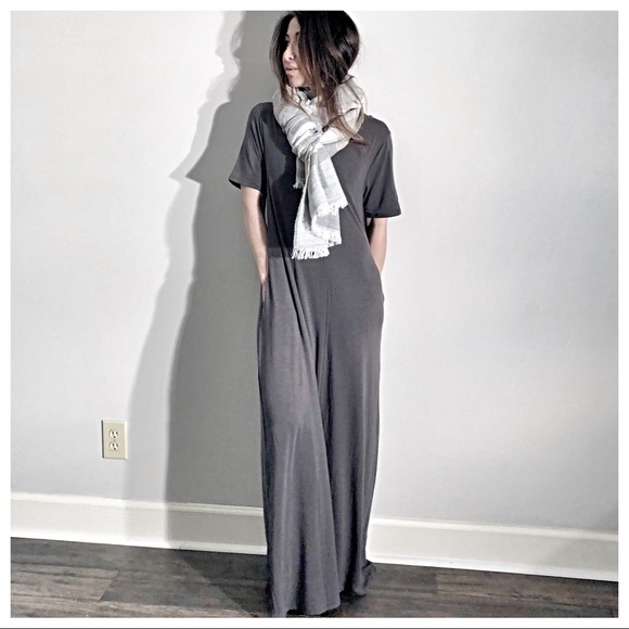 ✨LAST ONE✨Charcoal side pocket loose maxi dress - Picture 2 of 8